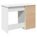 Bureau blanc 102x50x75 cm bois d'ingénierie - Photo n°7