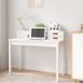 Bureau Blanc 110x50x93 cm Bois massif de pin - Photo n°2