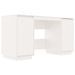 Bureau blanc 140x50x75 cm bois massif de pin - Photo n°2