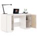 Bureau blanc 140x50x75 cm bois massif de pin - Photo n°4