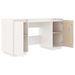 Bureau blanc 140x50x75 cm bois massif de pin - Photo n°6