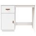 Bureau Blanc 95x50x75 cm Bois massif de pin - Photo n°5