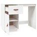 Bureau Blanc 95x50x75 cm Bois massif de pin - Photo n°7