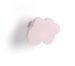 Bureau blanc pieds naturel et poignée nuage rose - Photo n°2