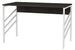 Bureau bois gris foncé et métal blanc Ranko 120 cm - Photo n°1