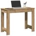 Bureau chêne artisanal 100x45x75 cm bois d'ingénierie - Photo n°1