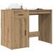 Bureau chêne artisanal 100x49x75 cm bois d'ingénierie - Photo n°1