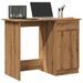 Bureau chêne artisanal 100x50x76 cm bois d'ingénierie - Photo n°1