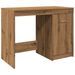 Bureau chêne artisanal 100x50x76 cm bois d'ingénierie - Photo n°2