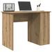 Bureau chêne artisanal 100x55x75 cm bois d'ingénierie - Photo n°1