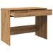 Bureau chêne artisanal 101x50x76,5 cm bois d'ingénierie - Photo n°8