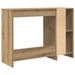 Bureau chêne artisanal 102,5x35x75 cm bois d'ingénierie - Photo n°6