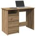 Bureau chêne artisanal 102x50x75 cm bois d'ingénierie - Photo n°1