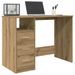 Bureau chêne artisanal 102x76x50 cm bois d'ingénierie - Photo n°1