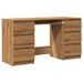 Bureau chêne artisanal 140x50x77 cm bois d'ingénierie - Photo n°2