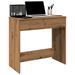 Bureau chêne artisanal 80x40x75 cm bois d'ingénierie - Photo n°4