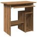 Bureau chêne artisanal 80x45x74 cm bois d'ingénierie - Photo n°7