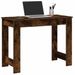 Bureau chêne fumé 100x45x75 cm bois d'ingénierie - Photo n°1
