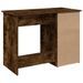 Bureau chêne fumé 102x50x75 cm bois d'ingénierie - Photo n°7