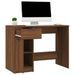 Bureau Chêne marron 100x50x75 cm Bois d'ingénierie - Photo n°5