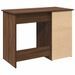 Bureau chêne marron 102x50x75 cm bois d'ingénierie - Photo n°7