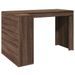 Bureau chêne marron 123,5x73,5x75 cm bois d'ingénierie - Photo n°2