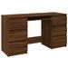 Bureau Chêne marron 140x50x77 cm Bois d'ingénierie - Photo n°2