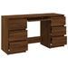 Bureau Chêne marron 140x50x77 cm Bois d'ingénierie - Photo n°5