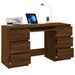 Bureau Chêne marron 140x50x77 cm Bois d'ingénierie - Photo n°6