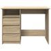 Bureau chêne sonoma 102x50x75 cm bois d'ingénierie - Photo n°4