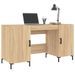 Bureau chêne sonoma 140x50x75 cm bois d'ingénierie - Photo n°3