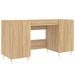 Bureau chêne sonoma 140x50x75 cm bois d'ingénierie - Photo n°2