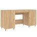 Bureau chêne sonoma 140x50x75 cm bois d'ingénierie - Photo n°1