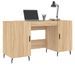 Bureau chêne sonoma 140x50x75 cm bois d'ingénierie - Photo n°3