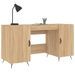 Bureau chêne sonoma 140x50x75 cm bois d'ingénierie - Photo n°3