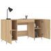 Bureau chêne sonoma 140x50x75 cm bois d'ingénierie - Photo n°4