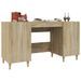 Bureau Chêne sonoma 140x50x75 cm Bois d'ingénierie - Photo n°5