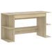 Bureau chêne sonoma 140x50x75 cm bois d'ingénierie - Photo n°2