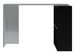 Bureau d'angle avec étagère bois blanc et noir Kaliopa 120 cm - Photo n°1