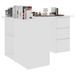 Bureau d'angle Blanc 145x100x76 cm - Photo n°4