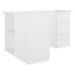 Bureau d'angle Blanc brillant 145x100x76 cm - Photo n°6