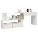 Bureau d'angle Blanc brillant 200x50x76 cm - Photo n°1