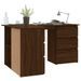 Bureau d'angle Chêne marron 145x100x76 cm Bois d'ingénierie - Photo n°4