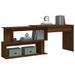 Bureau d'angle Chêne marron 200x50x76 cm Bois d'ingénierie - Photo n°4