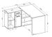 Bureau d'angle modulable bois Sonoma avec rangement Kalilo 120 cm - Photo n°5