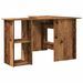 Bureau d'angle vieux bois 120x140x75 cm bois d'ingénierie - Photo n°6