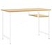 Bureau d'ordinateur Blanc/chêne clair 105x55x72 cm MDF et métal 3 - Photo n°1