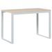 Bureau d'ordinateur Blanc et chêne 110x60x73 cm 2 - Photo n°1