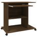 Bureau d'ordinateur Chêne marron 80x50x75 cm Bois d'ingénierie - Photo n°8