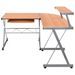 Bureau d'ordinateur d'angle Marron 132x112x99cm Bois ingénierie - Photo n°2